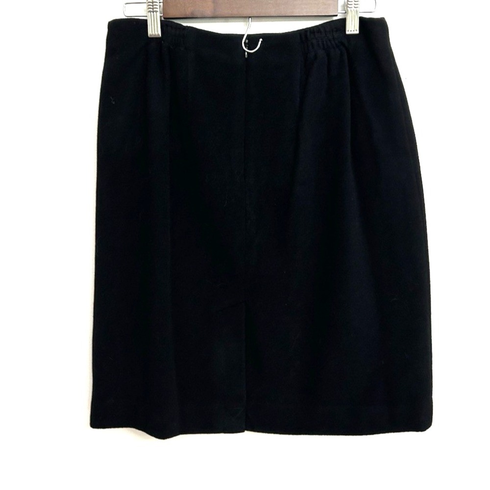 Vtg Precious Fibers Skirt Sz 12 Wool Cashmere Blend Lined Classic Neutral